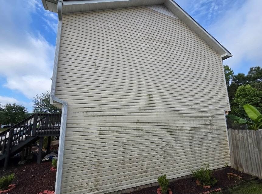Vinyl siding soft wash before